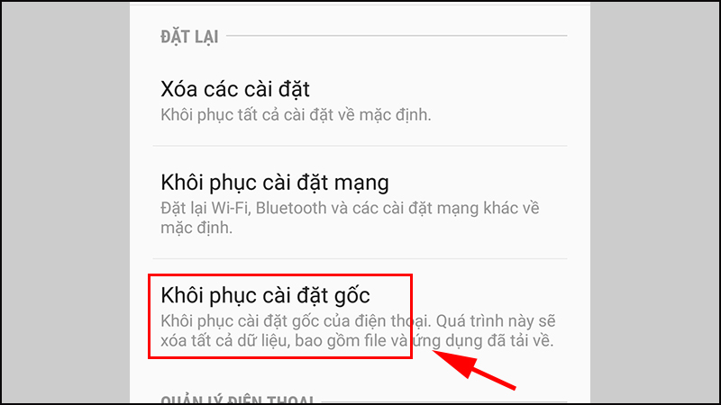 Nếu đ&atilde; thử c&aacute;c c&aacute;ch tr&ecirc;n nhưng kh&ocirc;ng được th&igrave; h&atilde;y kh&ocirc;i phục c&agrave;i đặt gốc